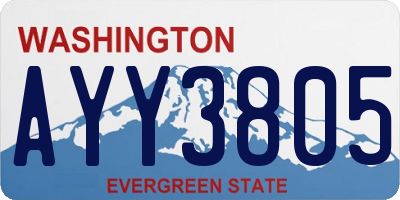 WA license plate AYY3805