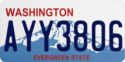 WA license plate AYY3806