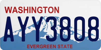 WA license plate AYY3808