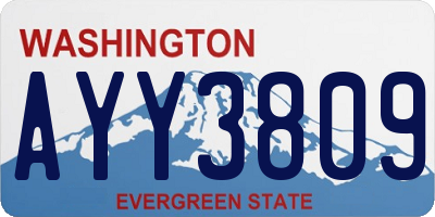 WA license plate AYY3809