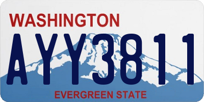 WA license plate AYY3811