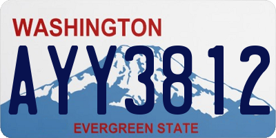 WA license plate AYY3812