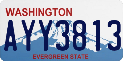 WA license plate AYY3813