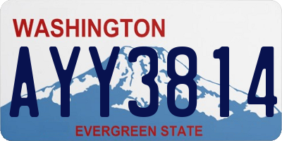 WA license plate AYY3814