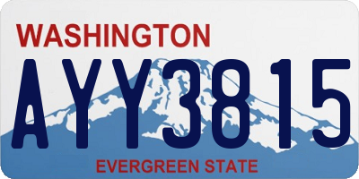 WA license plate AYY3815