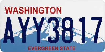 WA license plate AYY3817