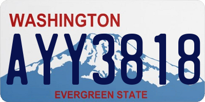 WA license plate AYY3818