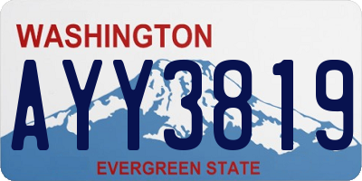 WA license plate AYY3819