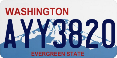 WA license plate AYY3820