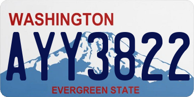 WA license plate AYY3822