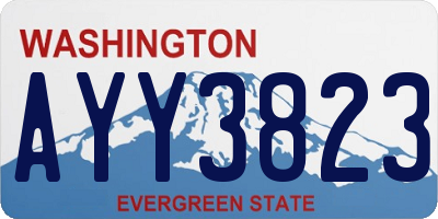 WA license plate AYY3823