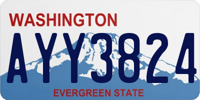 WA license plate AYY3824