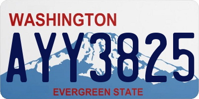 WA license plate AYY3825