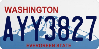 WA license plate AYY3827