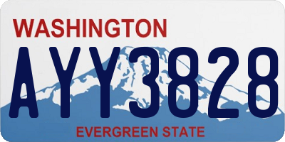 WA license plate AYY3828