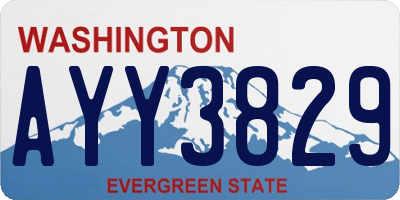 WA license plate AYY3829