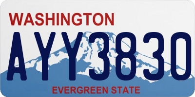 WA license plate AYY3830