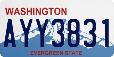 WA license plate AYY3831