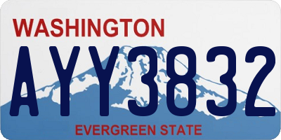 WA license plate AYY3832