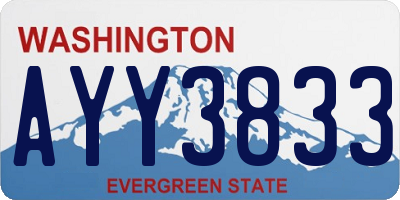 WA license plate AYY3833