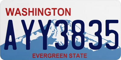 WA license plate AYY3835