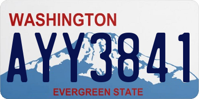 WA license plate AYY3841