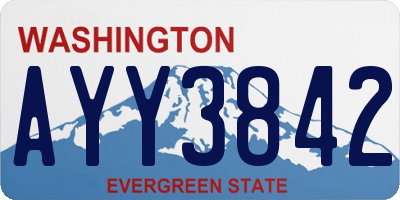 WA license plate AYY3842