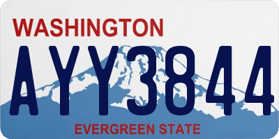 WA license plate AYY3844