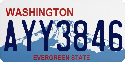 WA license plate AYY3846