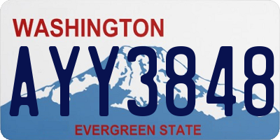 WA license plate AYY3848