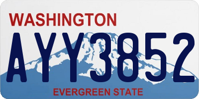 WA license plate AYY3852