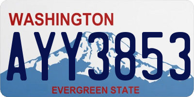 WA license plate AYY3853