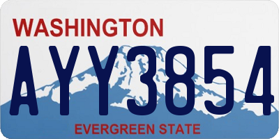 WA license plate AYY3854