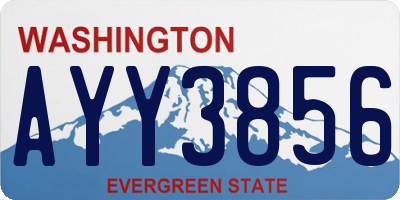 WA license plate AYY3856