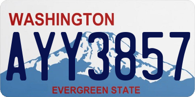 WA license plate AYY3857