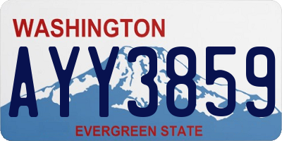 WA license plate AYY3859