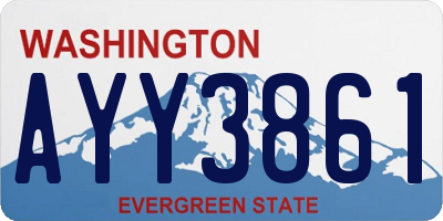 WA license plate AYY3861