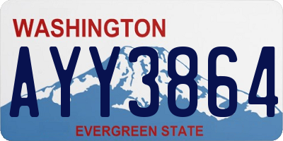 WA license plate AYY3864