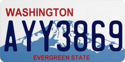 WA license plate AYY3869