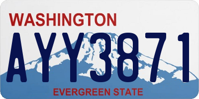 WA license plate AYY3871