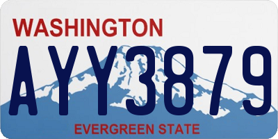 WA license plate AYY3879