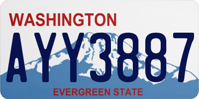 WA license plate AYY3887