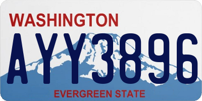 WA license plate AYY3896