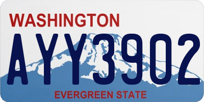 WA license plate AYY3902