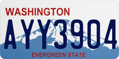 WA license plate AYY3904