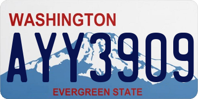 WA license plate AYY3909