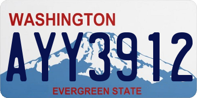 WA license plate AYY3912