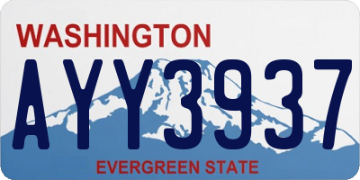 WA license plate AYY3937