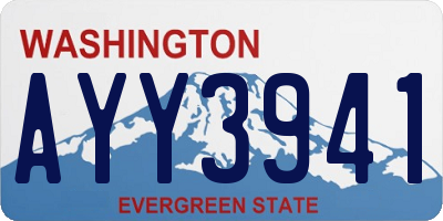 WA license plate AYY3941