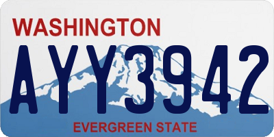 WA license plate AYY3942